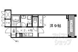 パインフィールド洛東 1Kの間取図画像
