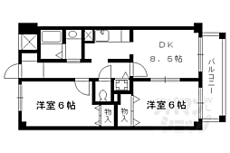 カレラデオエステ 2DKの間取図画像