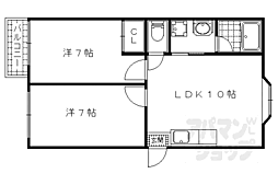 メゾンキョウホー 2LDKの間取図画像