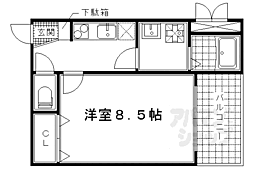 メゾンクレア 1Kの間取図画像