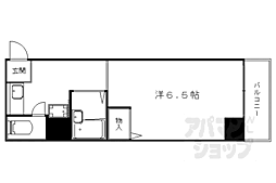 エクラ山科 1Kの間取図画像