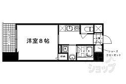 ジョイシティ二条城前 1Kの間取図画像