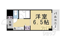 萱野ビル 1Kの間取図画像