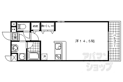 グランディール ワンルームの間取図画像
