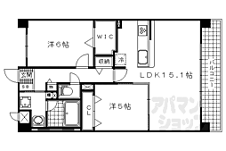 メゾングロリア 2LDKの間取図画像