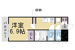 シルス藤森 1Kの間取図画像