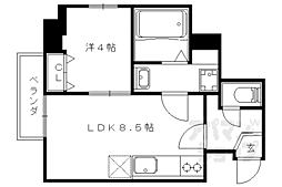 プレステージ翼 1LDKの間取図画像