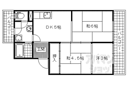 ハイツクローバー 3Kの間取図画像