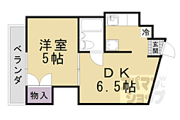 第2ふもとビル 1DKの間取図画像