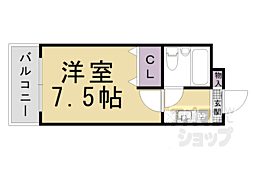 四ノ宮コート 1Kの間取図画像