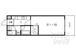 メゾン・プラクティス 1Kの間取図画像