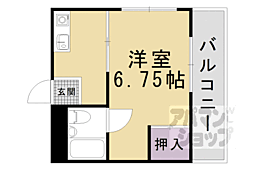 H-1フラット 1Kの間取図画像