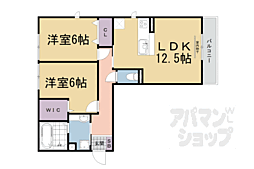 リート623E 2LDKの間取図画像