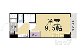 サムパティーク山科 1Kの間取図画像