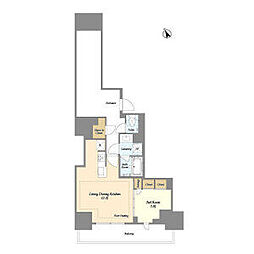 日暮里舎人ライナー 日暮里駅 徒歩5分の賃貸マンション 2階1LDKの間取り