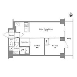 KDXレジデンス上板橋 2LDKの間取図画像