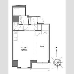 シティーウォーク練馬 1LDKの間取図画像