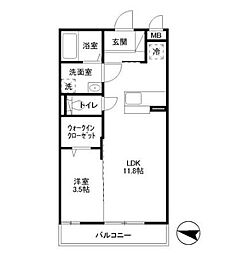 フェアレーン高野台2 1LDKの間取図画像