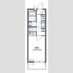 LEONEXT煌めき 1Kの間取図画像
