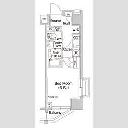 プラウドフラット富士見台 1Kの間取図画像