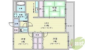 トゥールモンド森  ｜ 大阪府吹田市佐井寺3丁目（賃貸マンション3LDK・2階・72.65㎡） その2