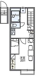 レオパレスCOMFORT 1Kの間取図画像