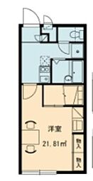 レオパレスポートサイド3 1Kの間取図画像