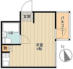 メゾン・ド・ノアピア富士見町 3階ワンルームの間取り