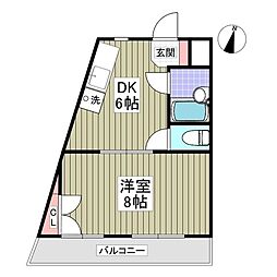 Rigaku 1Kの間取図画像
