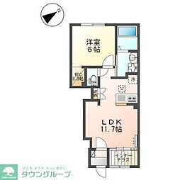 スカイセレーネ 1LDKの間取図画像