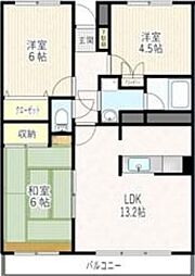 クレール美堀 3LDKの間取図画像