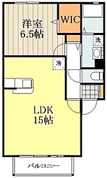 ウィルモア 1LDKの間取図画像