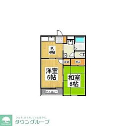 森下ハイツ3 2Kの間取図画像