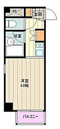 エールプラザ牛浜 ワンルームの間取図画像