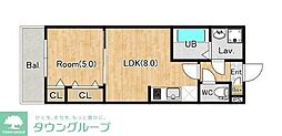 ジーメゾン羽村羽加美 1LDKの間取図画像