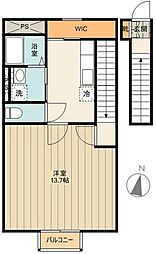 アドシール幸 1Kの間取図画像