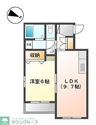 レジデンス和 1LDKの間取図画像