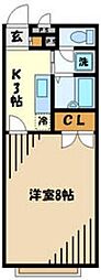 アムールコンフォート 1Kの間取図画像