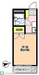 パールハイツ河辺 1Kの間取図画像