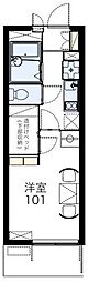 アルカンシェル 1Kの間取図画像