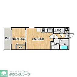 (仮称)ジーメゾン福生加美平グラシア 1LDKの間取図画像