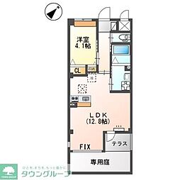 ラティール 1LDKの間取図画像