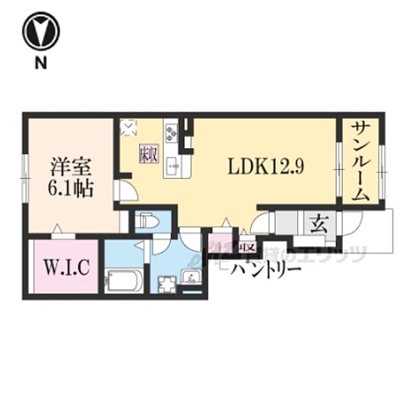 サンシャイン富堂IV 103｜奈良県天理市富堂町(賃貸アパート1LDK・1階・50.49㎡)の写真 その2