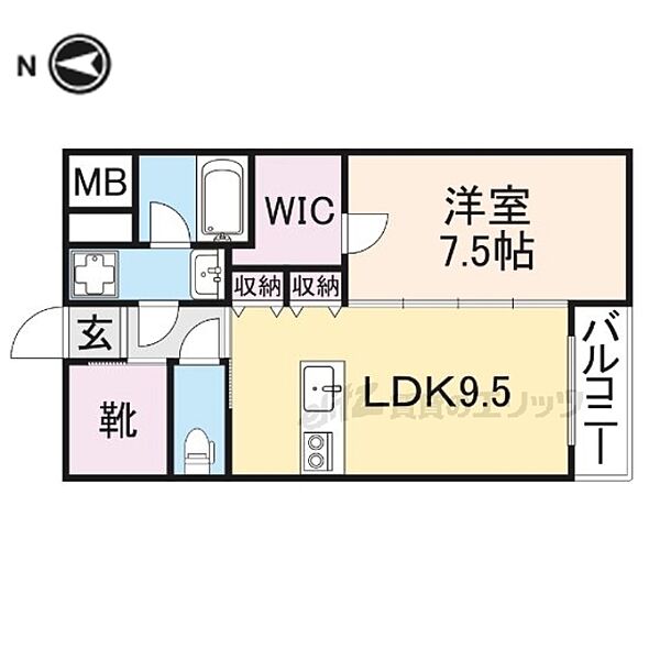 奈良県橿原市地黄町(賃貸マンション1LDK・1階・44.37㎡)の写真 その2