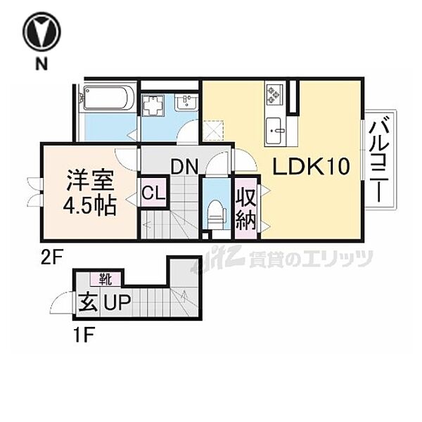 レジデンスコート奈良大安寺 201｜奈良県奈良市大安寺2丁目(賃貸アパート1LDK・2階・46.37㎡)の写真 その2