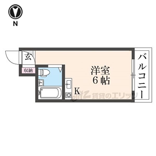 ラベンダーハウス 403｜奈良県大和高田市栄町(賃貸マンション1R・4階・16.00㎡)の写真 その2
