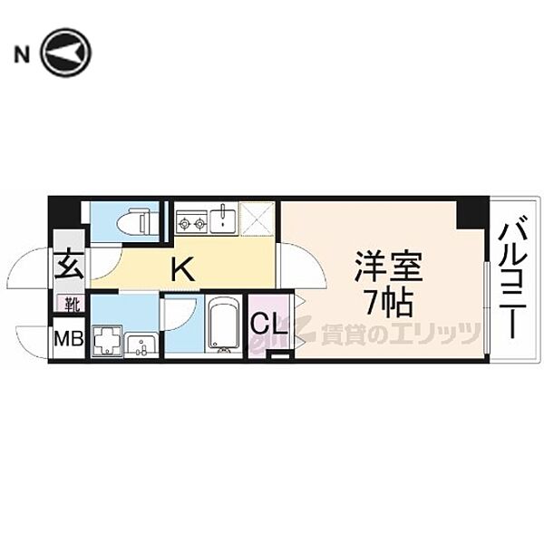 奈良県奈良市富雄北1丁目(賃貸マンション1K・2階・26.02㎡)の写真 その2