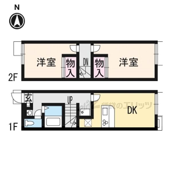 奈良県橿原市木原町(賃貸アパート2DK・1階・49.68㎡)の写真 その2