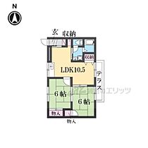 奈良県大和高田市中三倉堂1丁目（賃貸アパート2LDK・1階・50.23㎡） その2