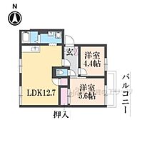 三央ハイツ　Ａ 201 ｜ 奈良県香芝市逢坂2丁目（賃貸アパート2LDK・2階・50.78㎡） その2